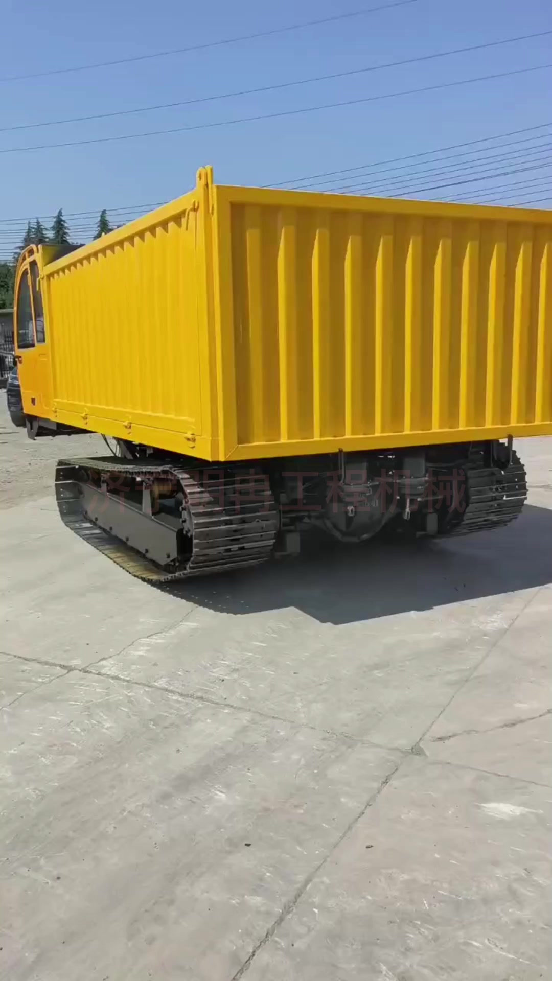 大型10吨钢制履带运输车 车厢翻斗自卸爬山虎 大马力发动机-度小视