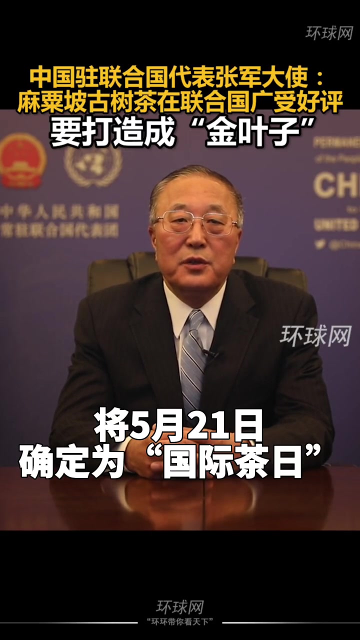 中国驻联合国代表张军大使:麻粟坡古树茶在联合国广受好评,要打造成"