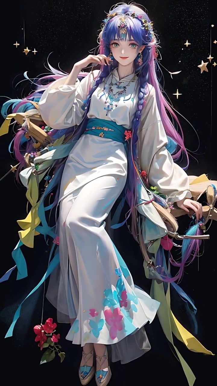 结果这光线比白天还亮 手机壁纸 动漫壁纸 ai二次元 漫画女孩