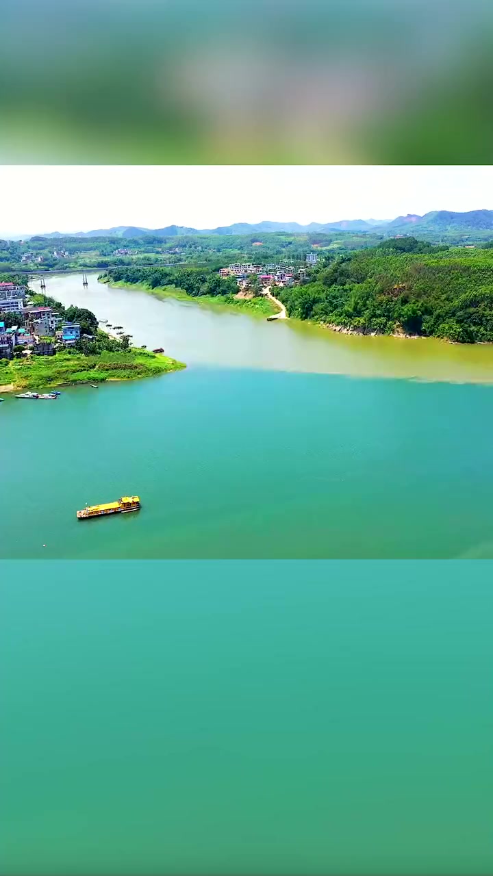 广西柳州 泾渭分明"鸳鸯江"