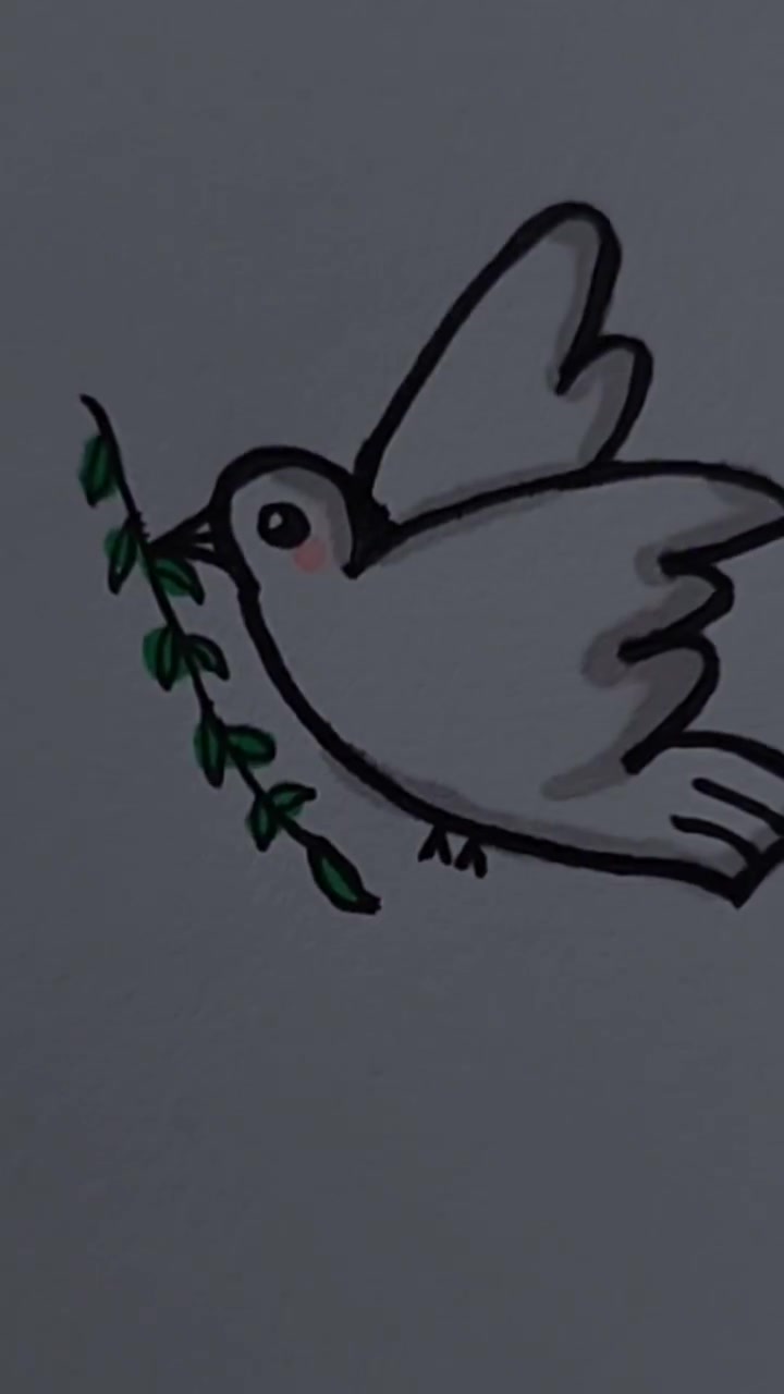 257集|每日一画,快来一起组队学画画,今天用数字3画鸽子,一看就会的简