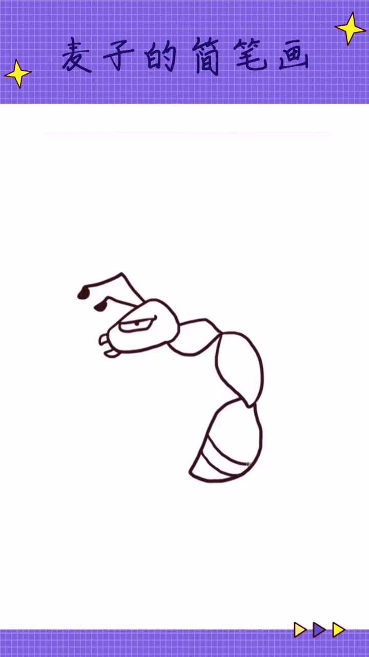 第33集|画一只危险的红火蚁简笔画,大家一定要注意它 简笔画 红火蚁