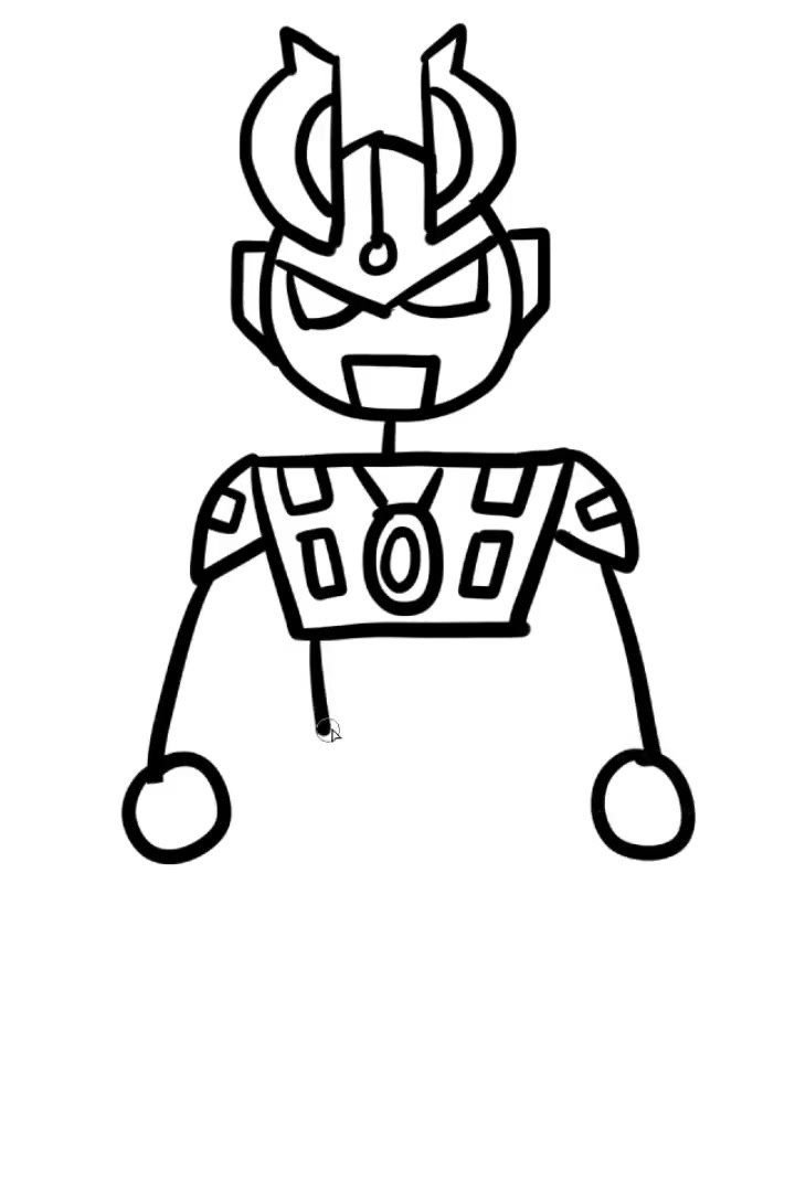 学画奥特曼火柴人简笔画卡通漫画教程-度小视