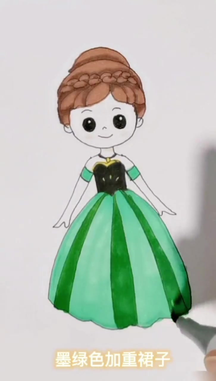 简笔画:安娜公主