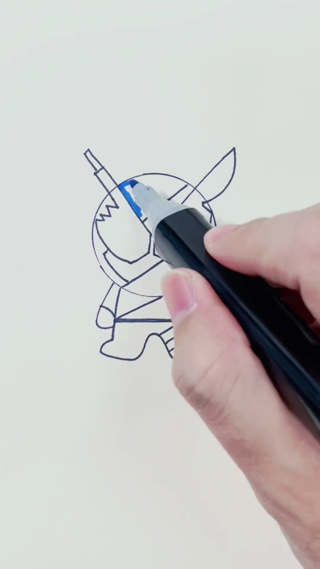 假面骑士build 可爱兔兔骑士的画法 假面骑士build 简笔画教程-度小视