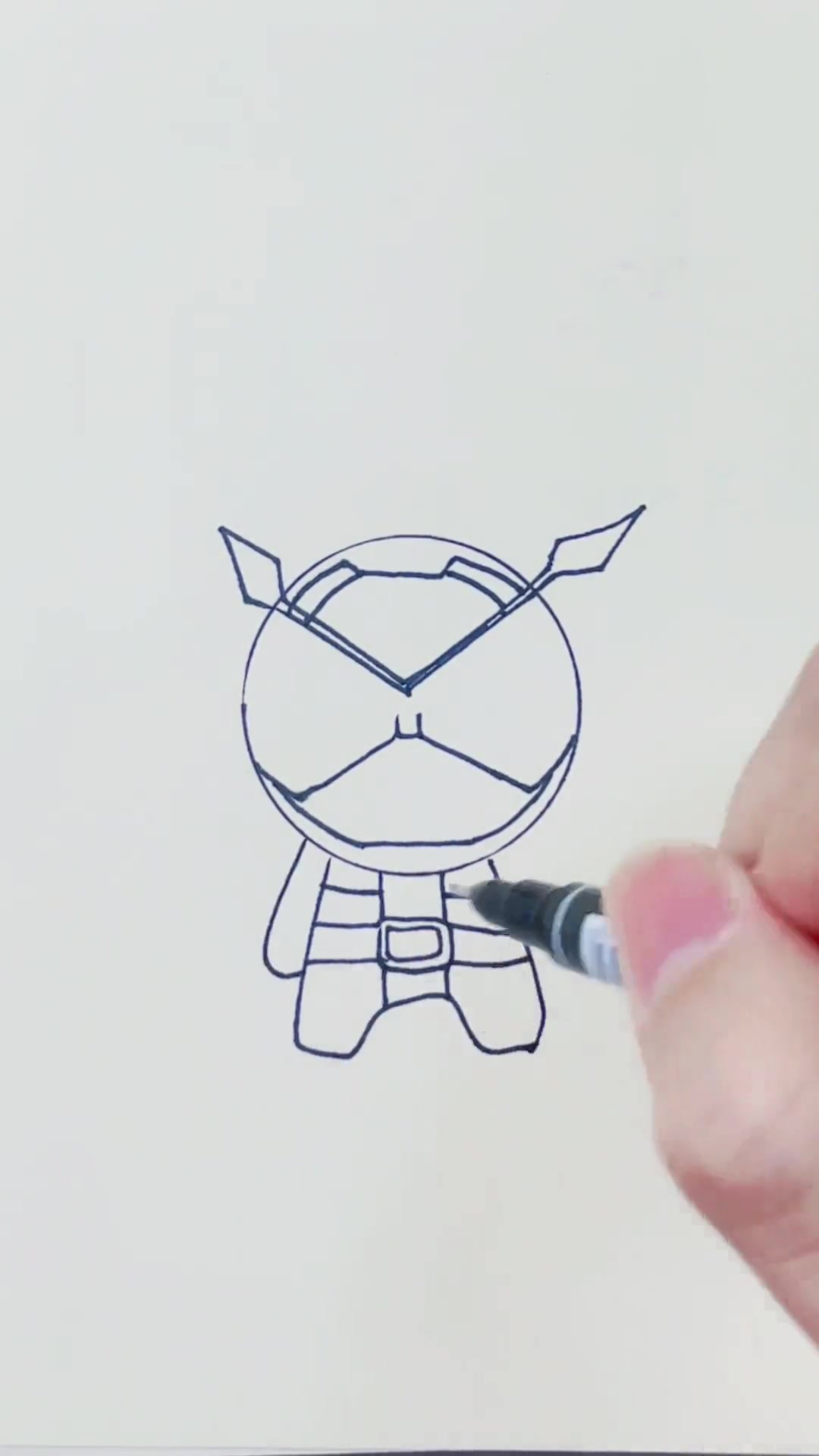 超简单的时王教程来了 假面骑士时王 简笔画教程-度小视