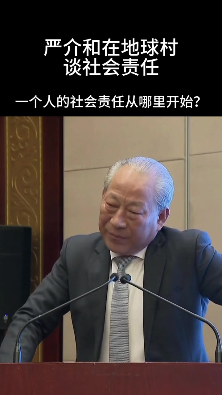 严介和在地球村谈社会责任 地球村 严介和 社会责任-度小视
