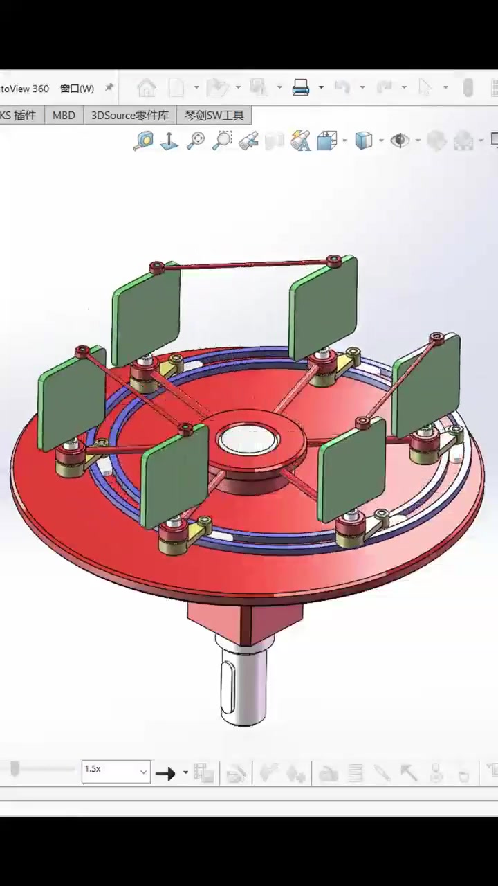 solidworks多工件旋转机械动画教程 solidworks动画 solidworks向阳 solidworks机械动画 三维机械动画-度小视