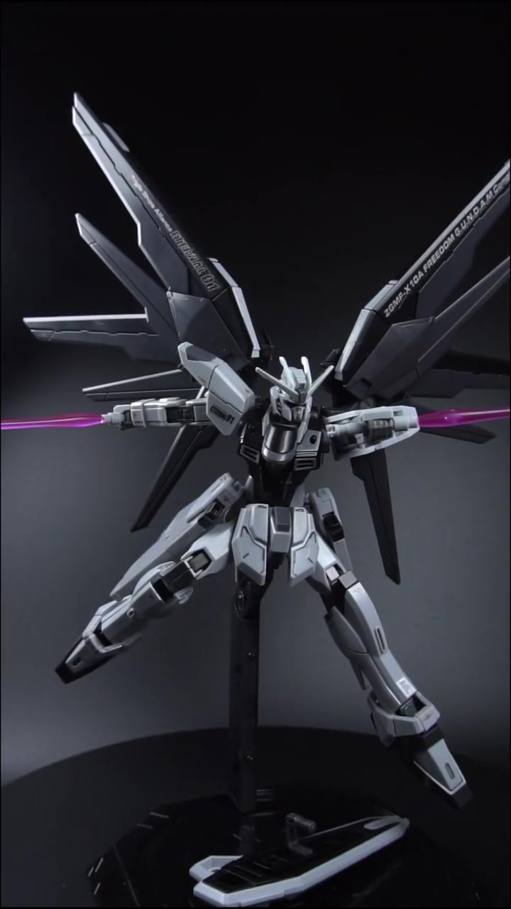 天空中降下了名为自由的漆黑之翼 集模社 未启动配色 自由高达 自由