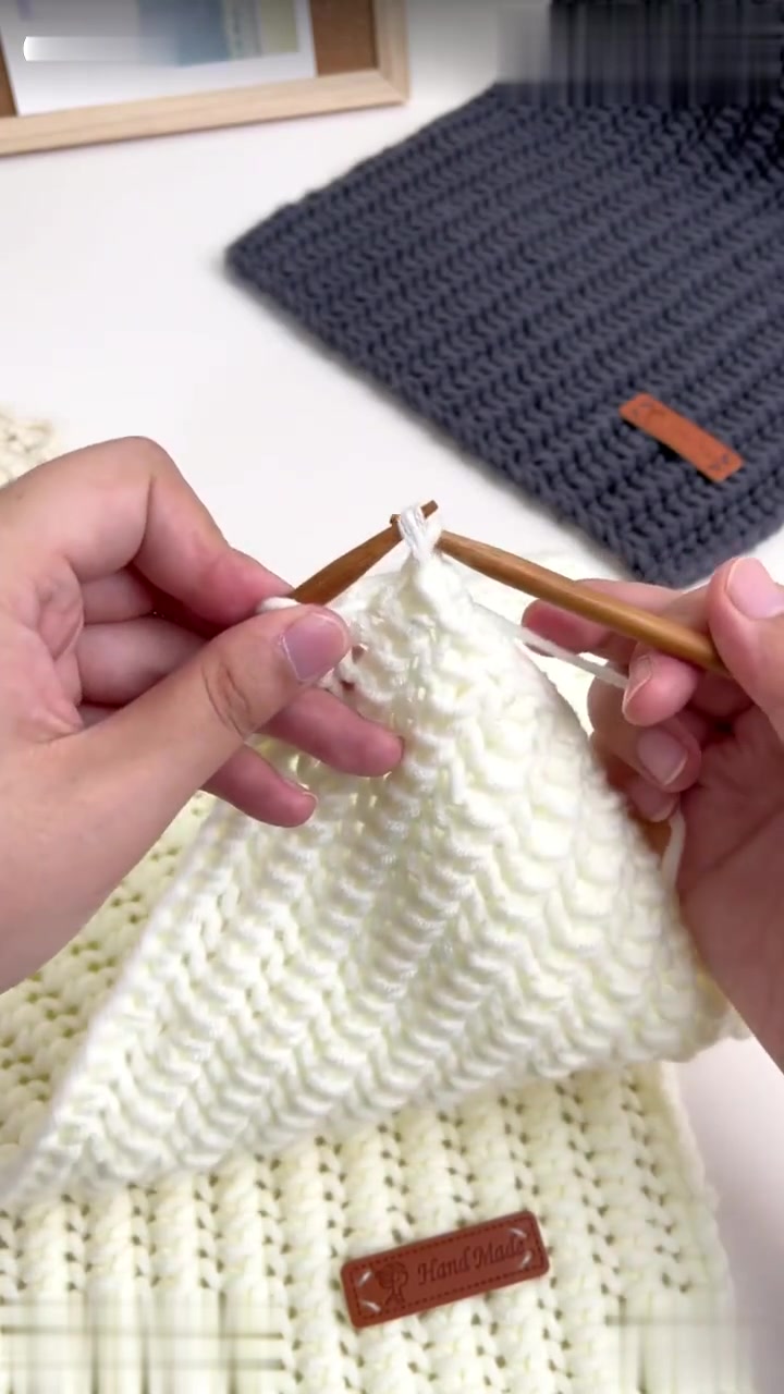 一往情深围巾教程(三)收针