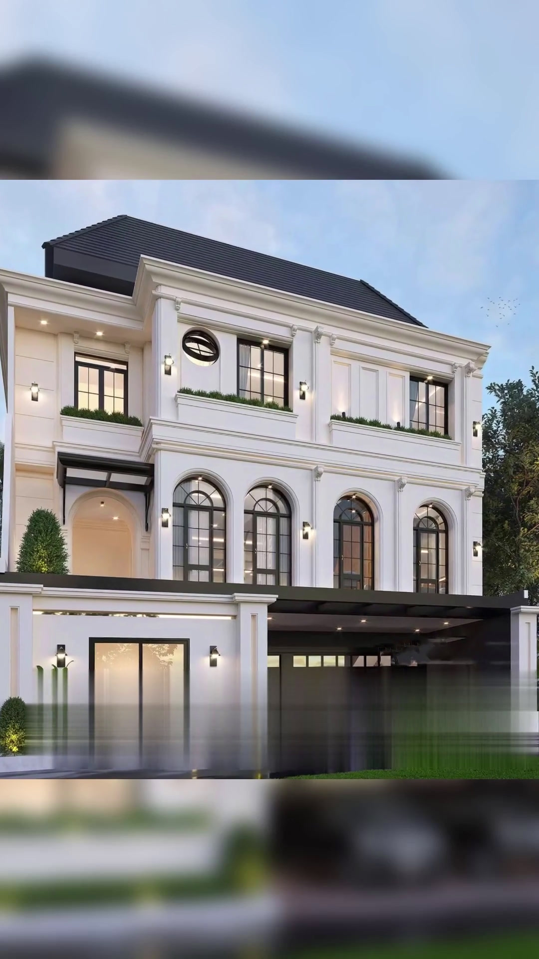 占地150平两层带车库欧式风格农村自建别墅设计