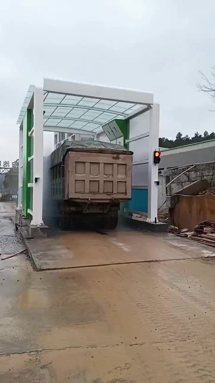 龙门大型货车洗车设备 钢铁厂用龙门式高压洗车机 前四后四工程-度小