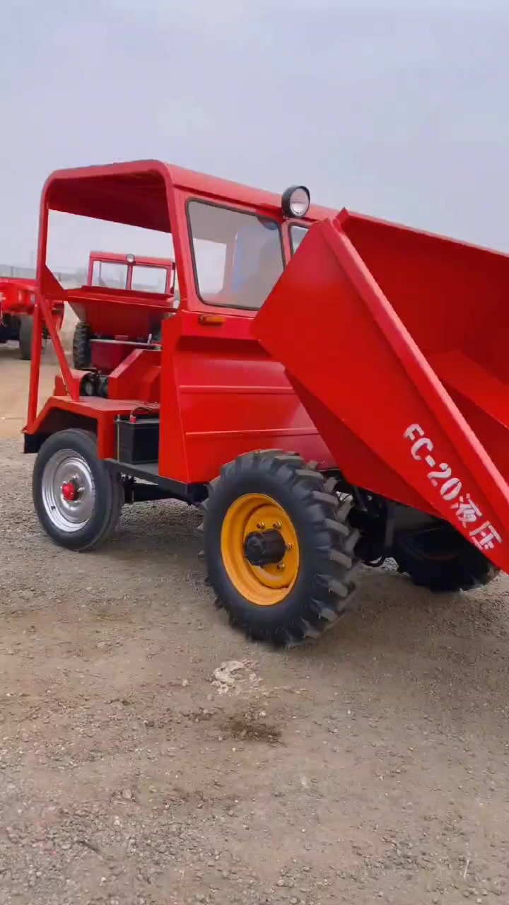 fc-20四轮工程翻斗车 小型液压自卸工程车 农用柴油四轮车-度小视
