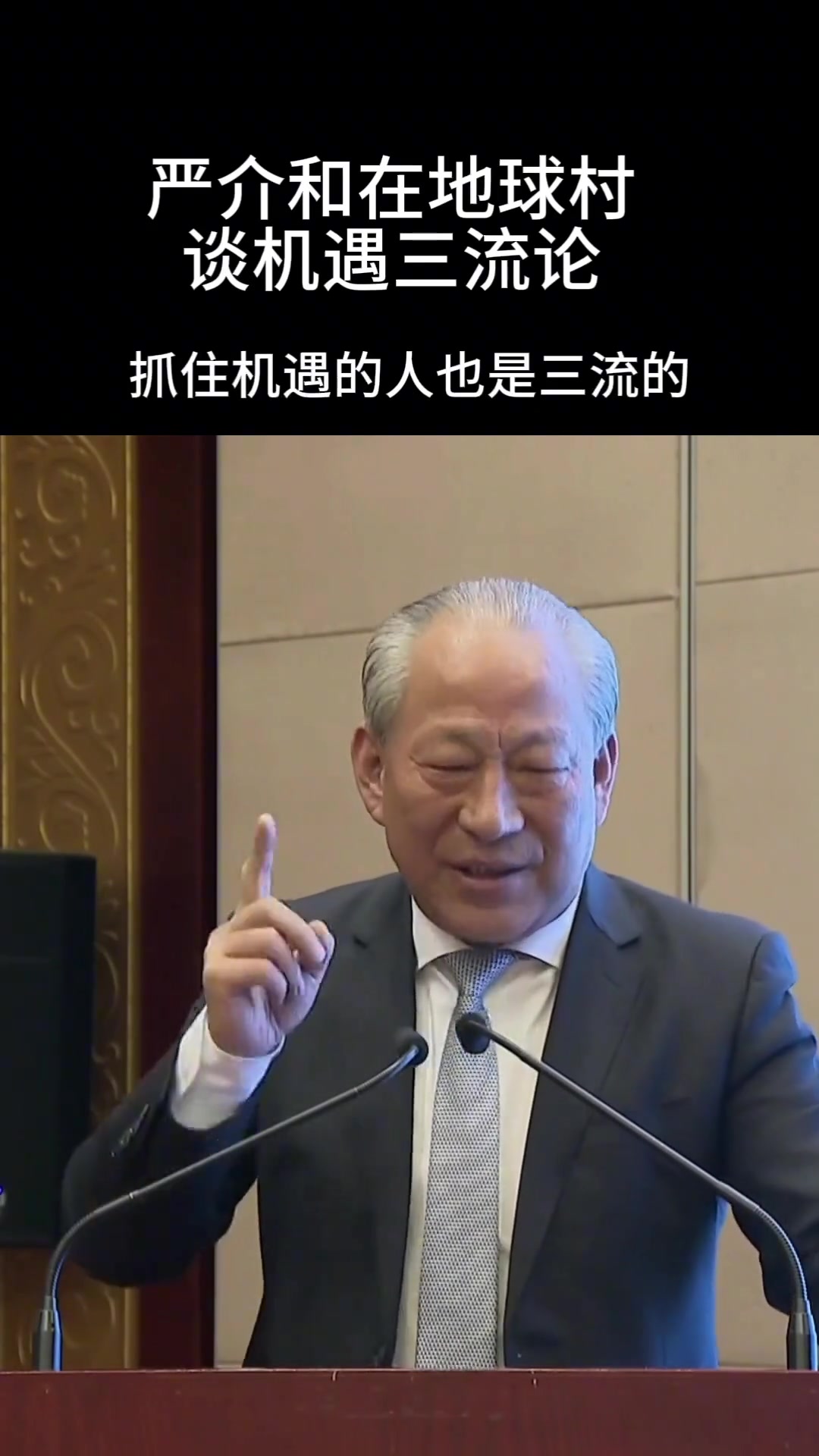 严介和在地球村谈机遇三流论 地球村 严介和 机遇 三流