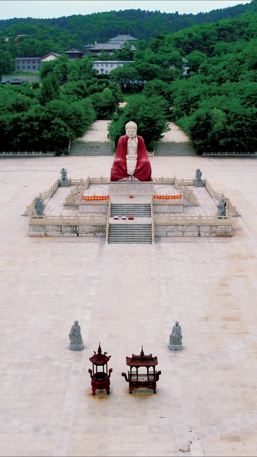 抚顺善缘寺,修心清静的好地方,在这能体会放松的心情,抚顺 抚顺航拍