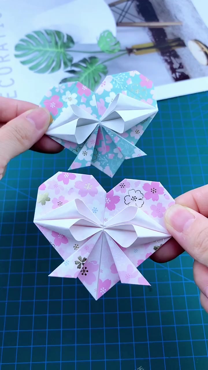 集结吧光合创作者 创作灵感 折纸 漂亮女生都喜欢折的爱心蝴蝶结,少年