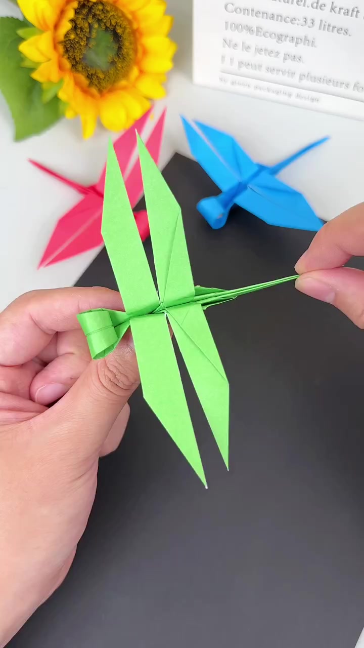 x童年的折纸蜻蜓,你还会折吗?