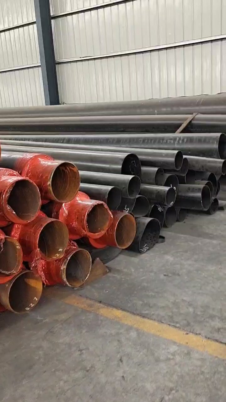 聚氨酯保温钢管预制直埋无缝保温管大口径聚乙烯管道