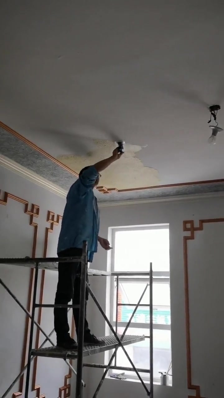 墙衣施工,师傅的精湛工艺真的是yyds