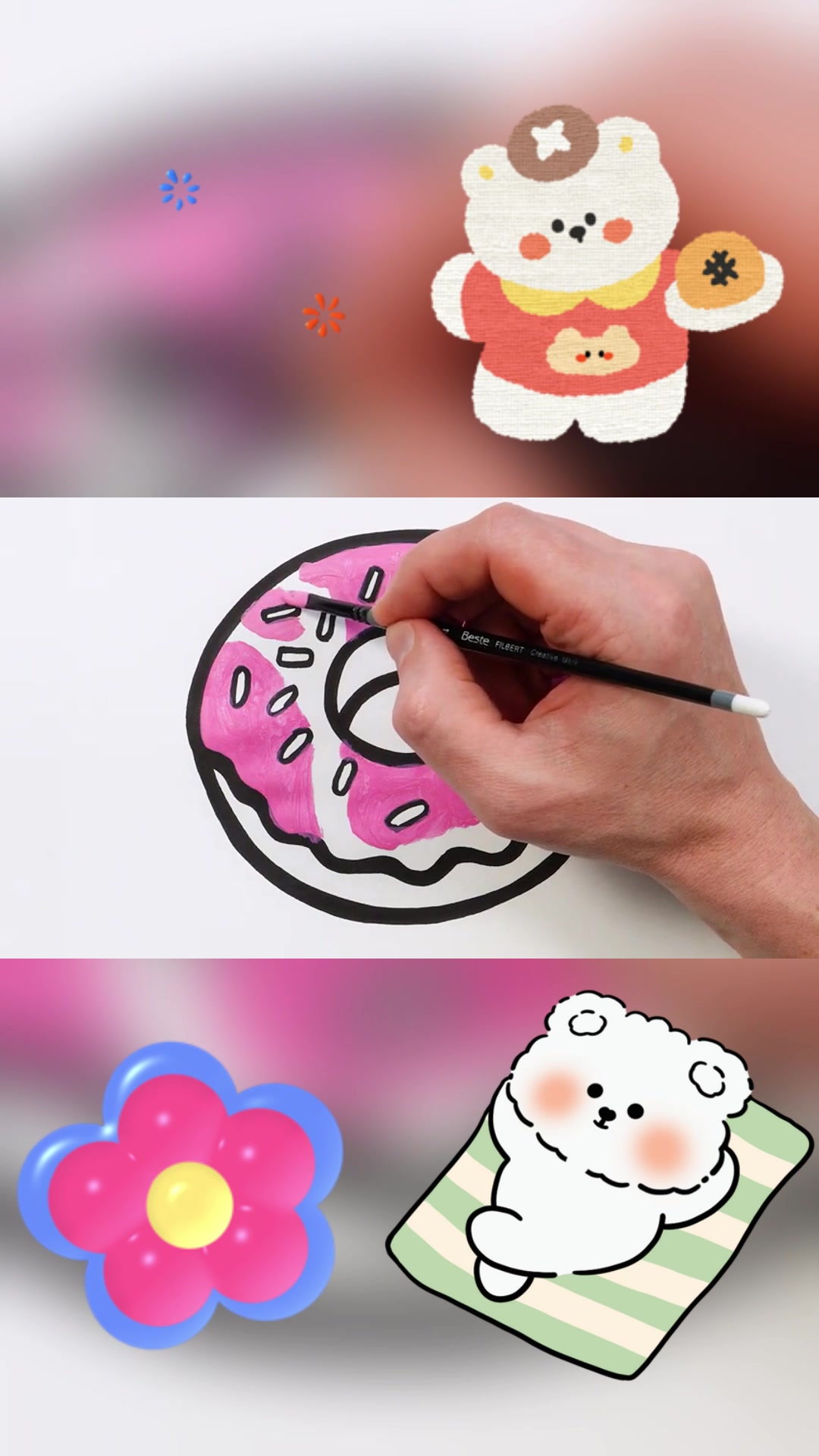 神奇简笔画:儿童喜爱的甜甜圈,寓教于乐的绘画方式