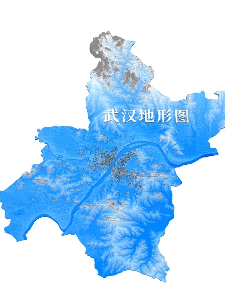 江城武汉地形图