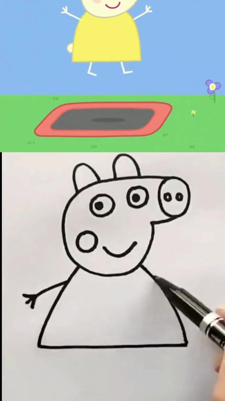 乔治佩奇简笔画 一起学画画