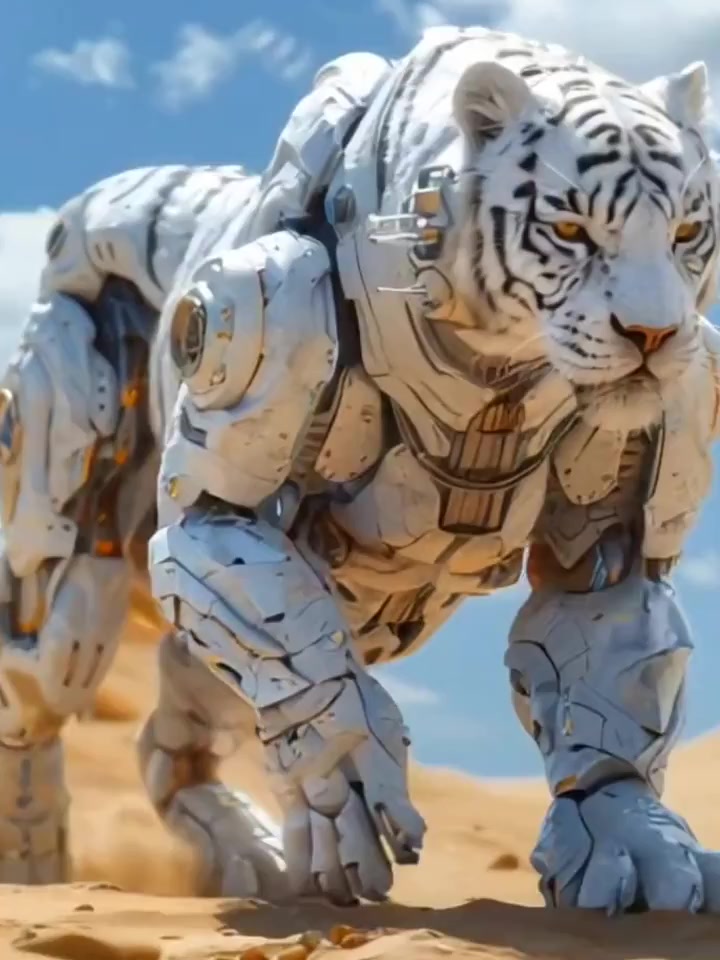 机械白光虎,这下压迫感十足了吧