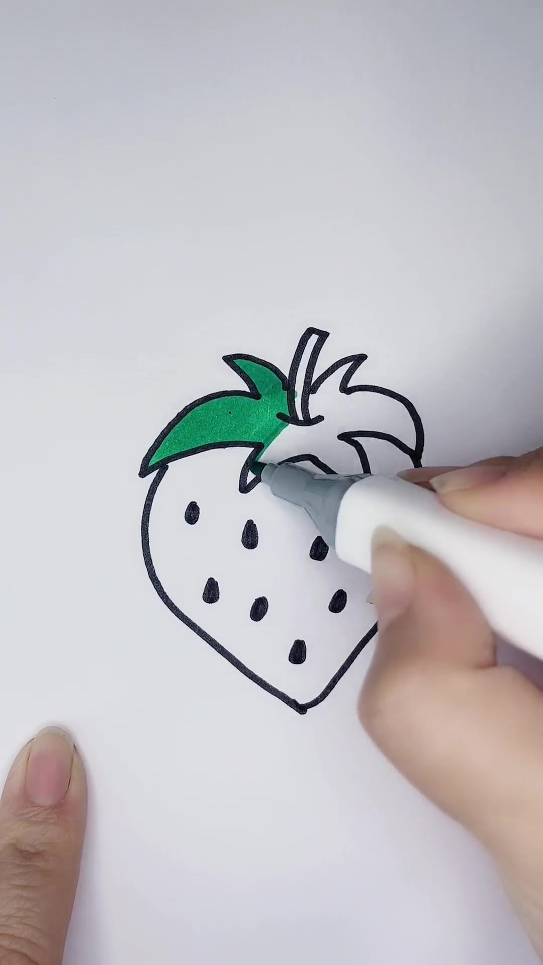 儿童简笔画～?草莓