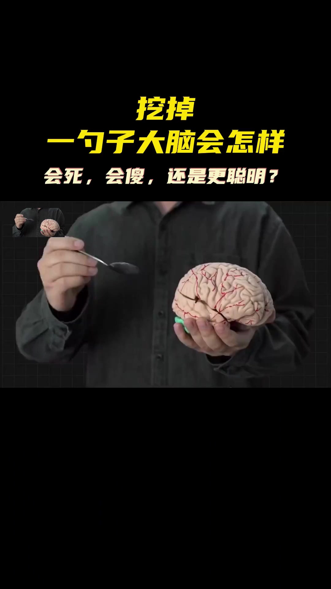 挖掉一勺子大脑会怎样,会死,会傻,还是更聪明?