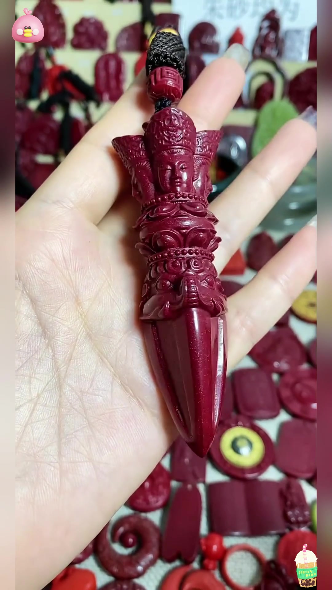 保真朱砂,紫金砂降魔杵手把件