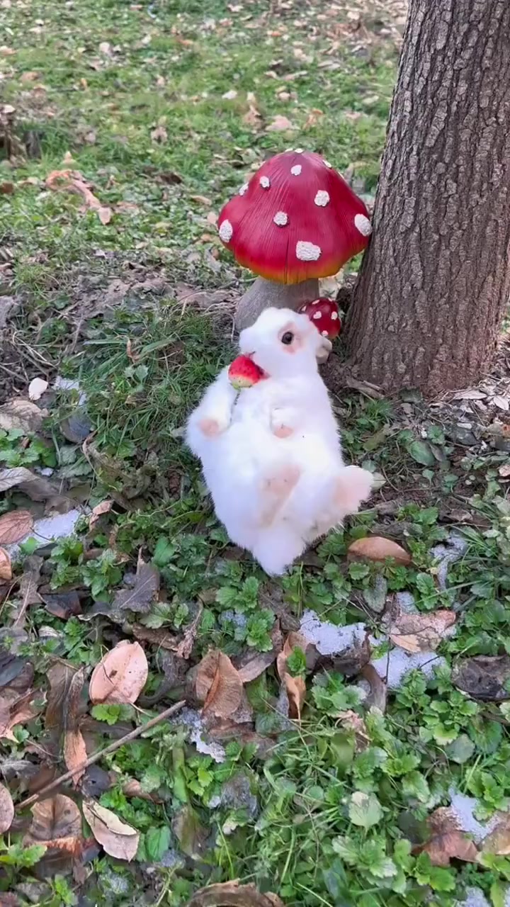 采蘑菇的小兔子