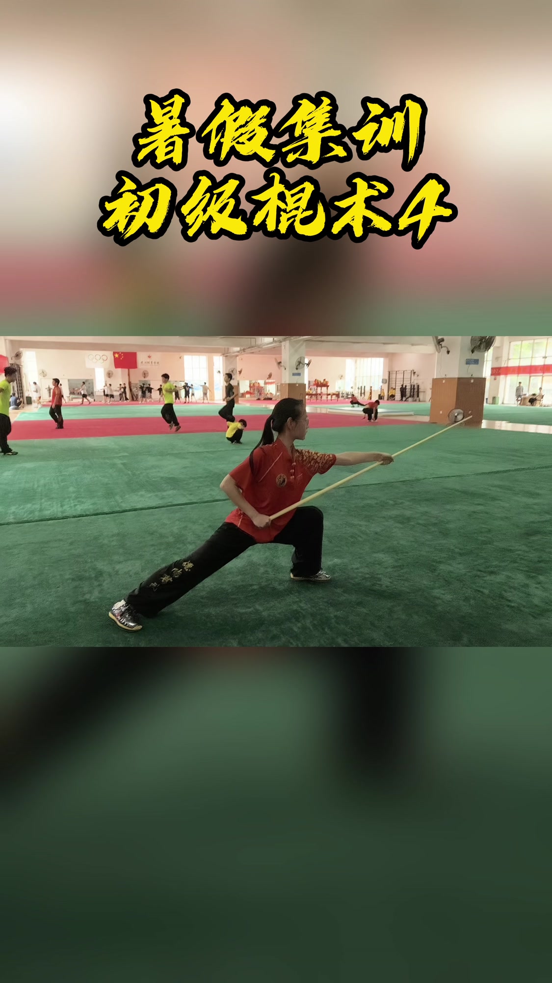 武术棍术暑假集训初级棍4