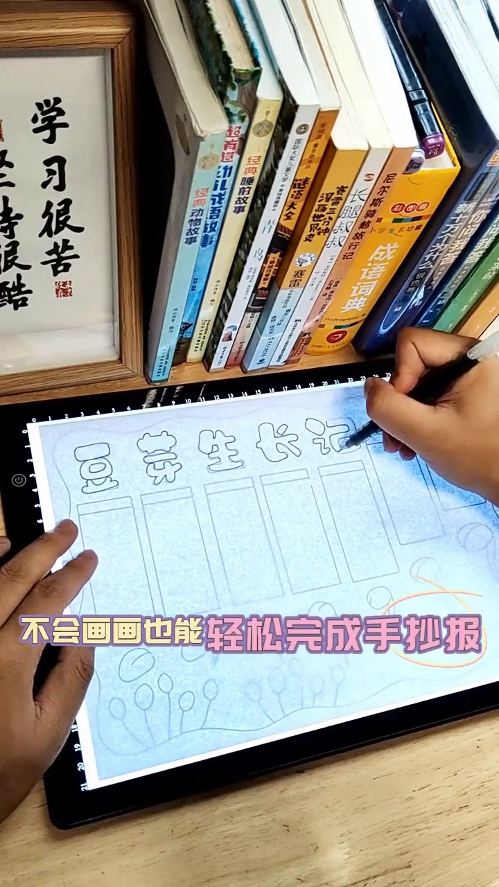 如何制作一份,精美的豆芽生长记手抄报