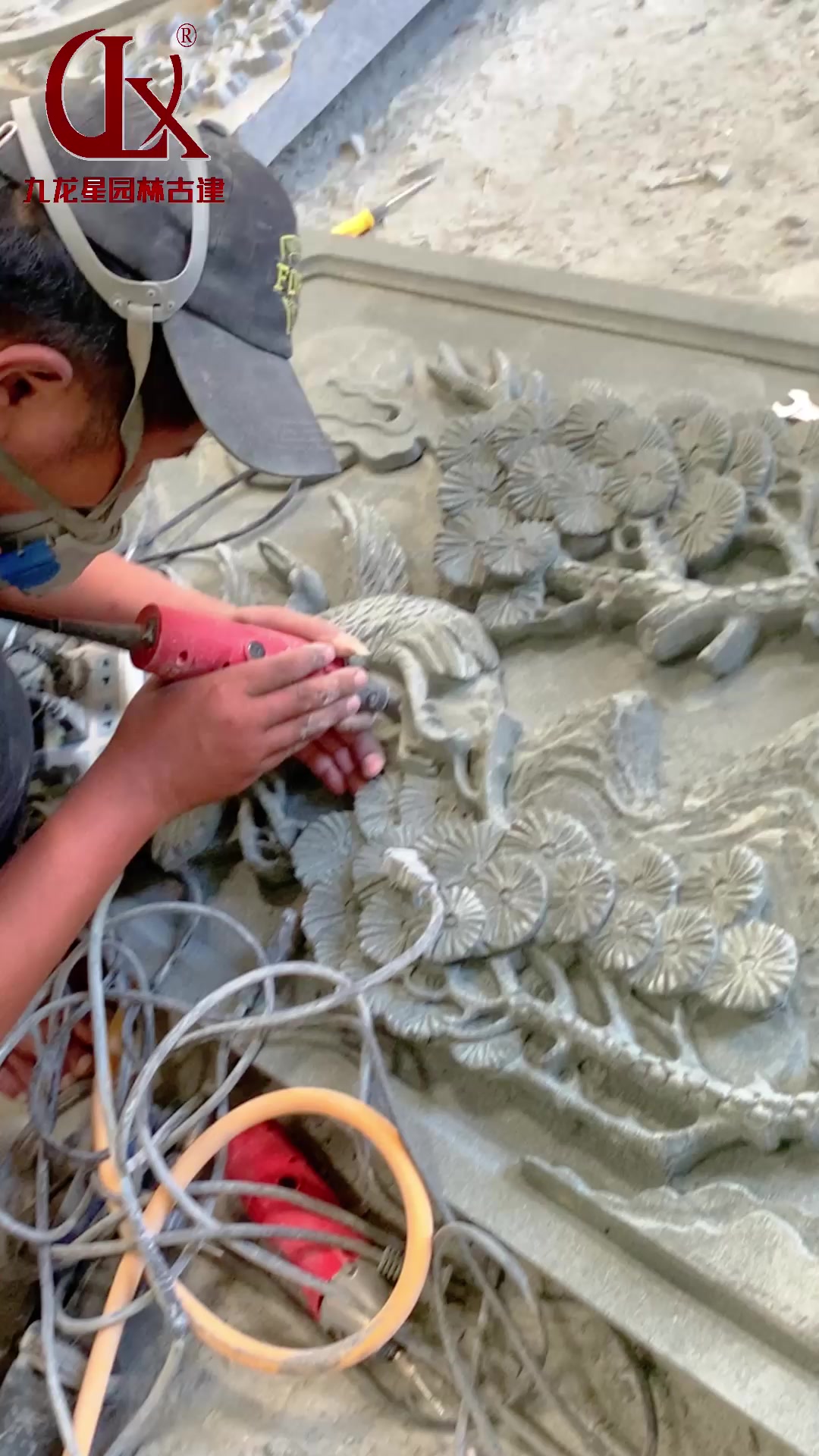 石浮雕雕刻工艺,雕刻的图案栩栩如生每一帧都是艺术!