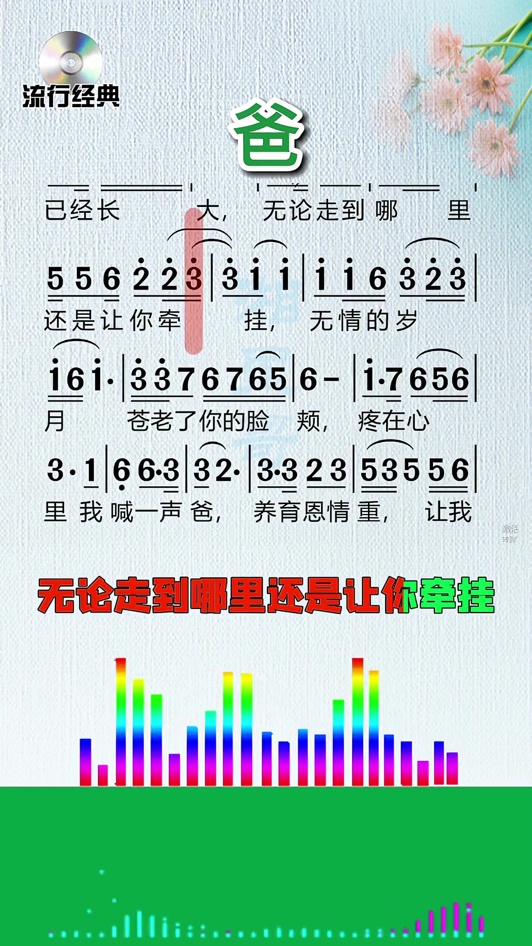 《爸》爱音乐分享音乐 有声动态简谱
