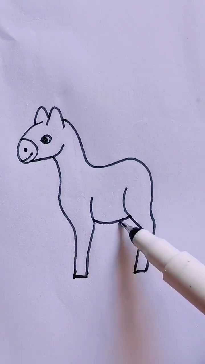 简笔画小马