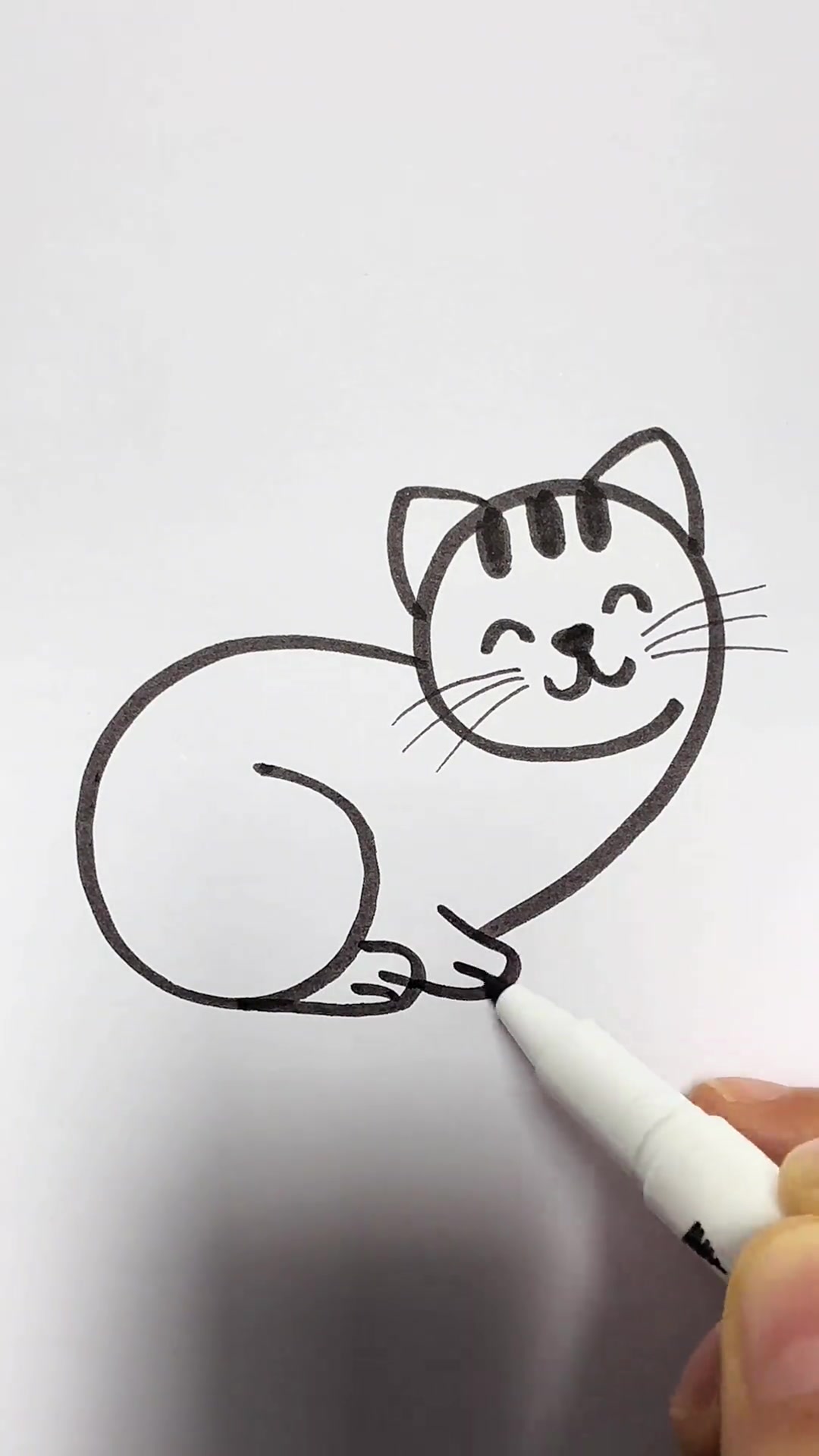 用数字9,6画小猫