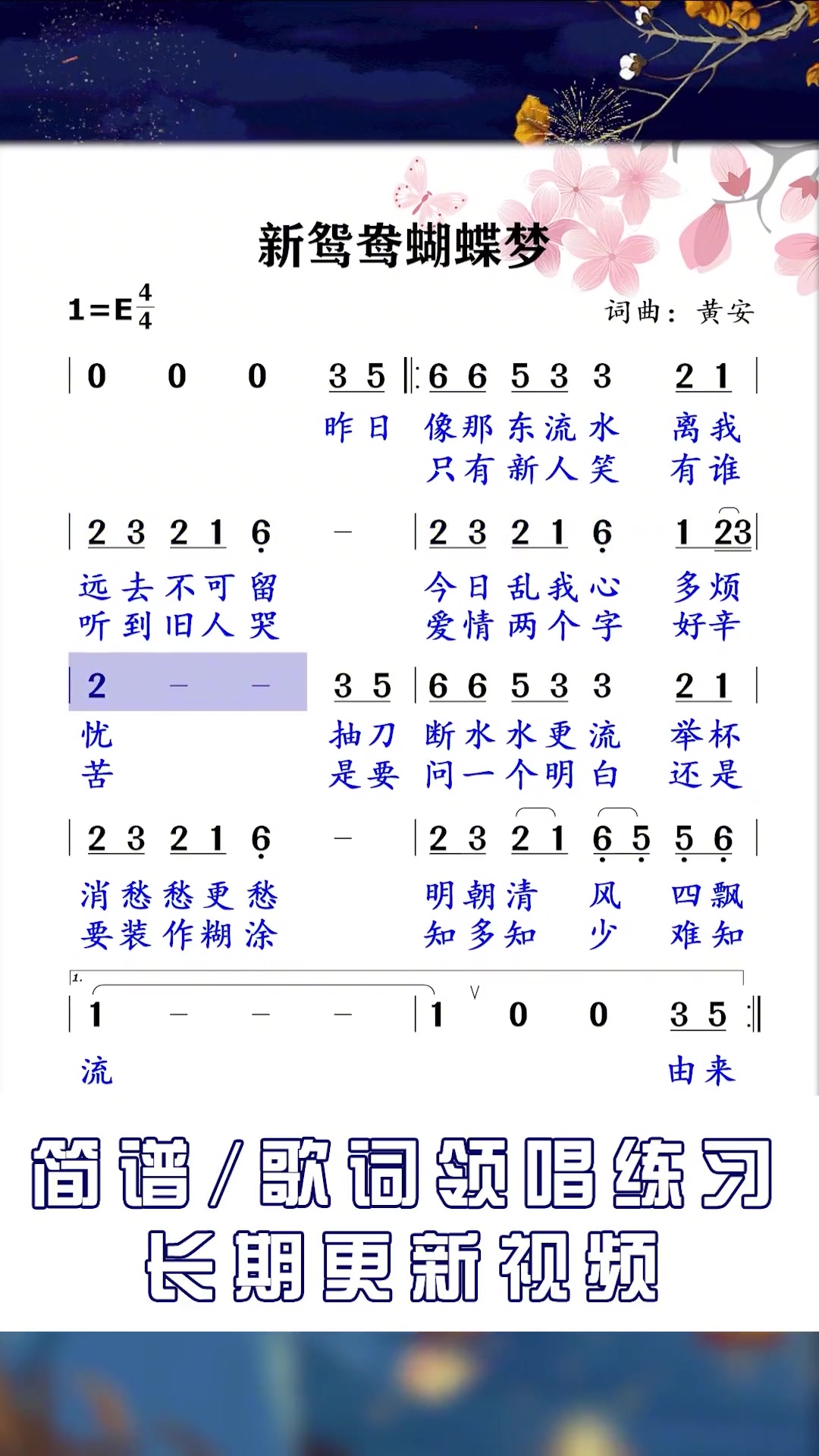 新鸳鸯蝴蝶梦 爱音乐爱生活