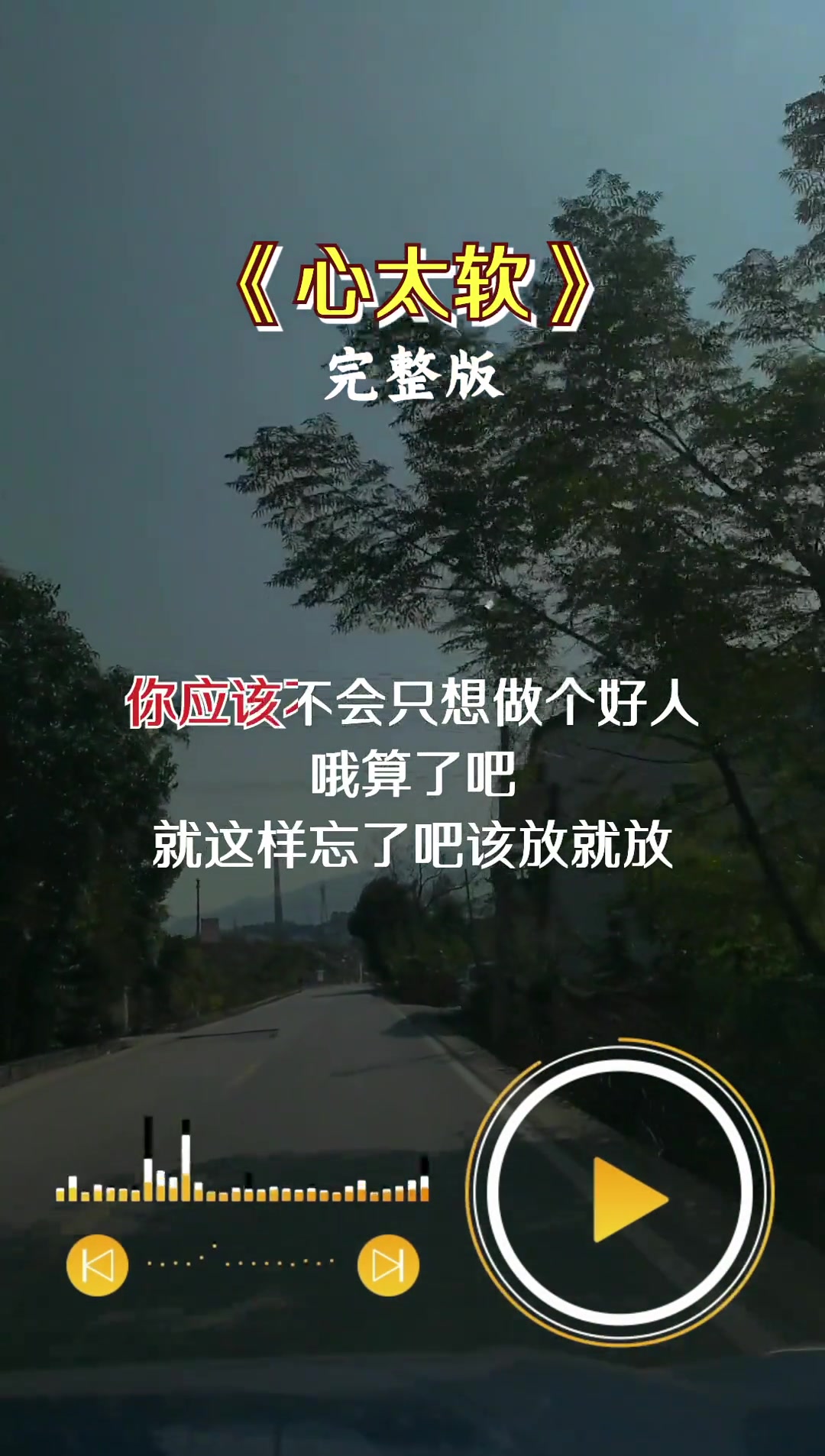 你总是心太软,把所有问题都自己扛