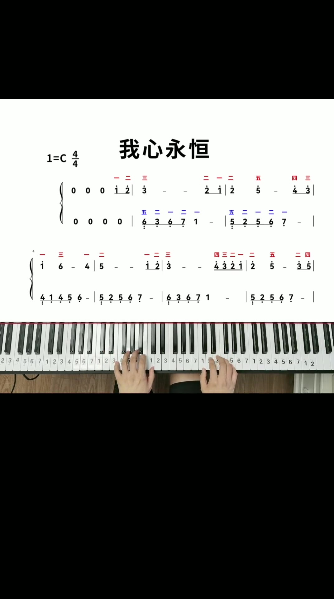泰坦尼克号主题曲我心永恒,简谱钢琴教学