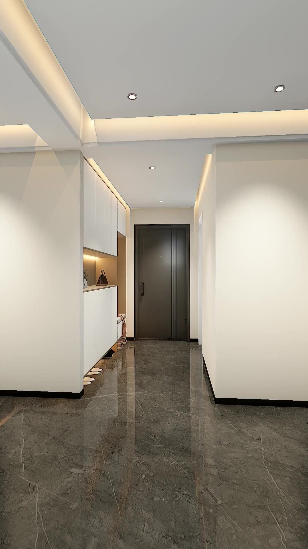 进门处有根横梁,可以用吊顶弱化,给你5种解决方案