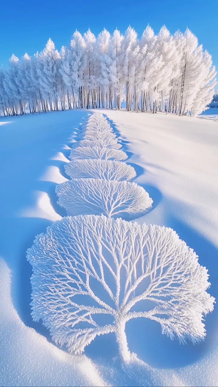 请你看浪漫的雾松雪景大自然的美景总是迷人 你好创作者 冬日美景