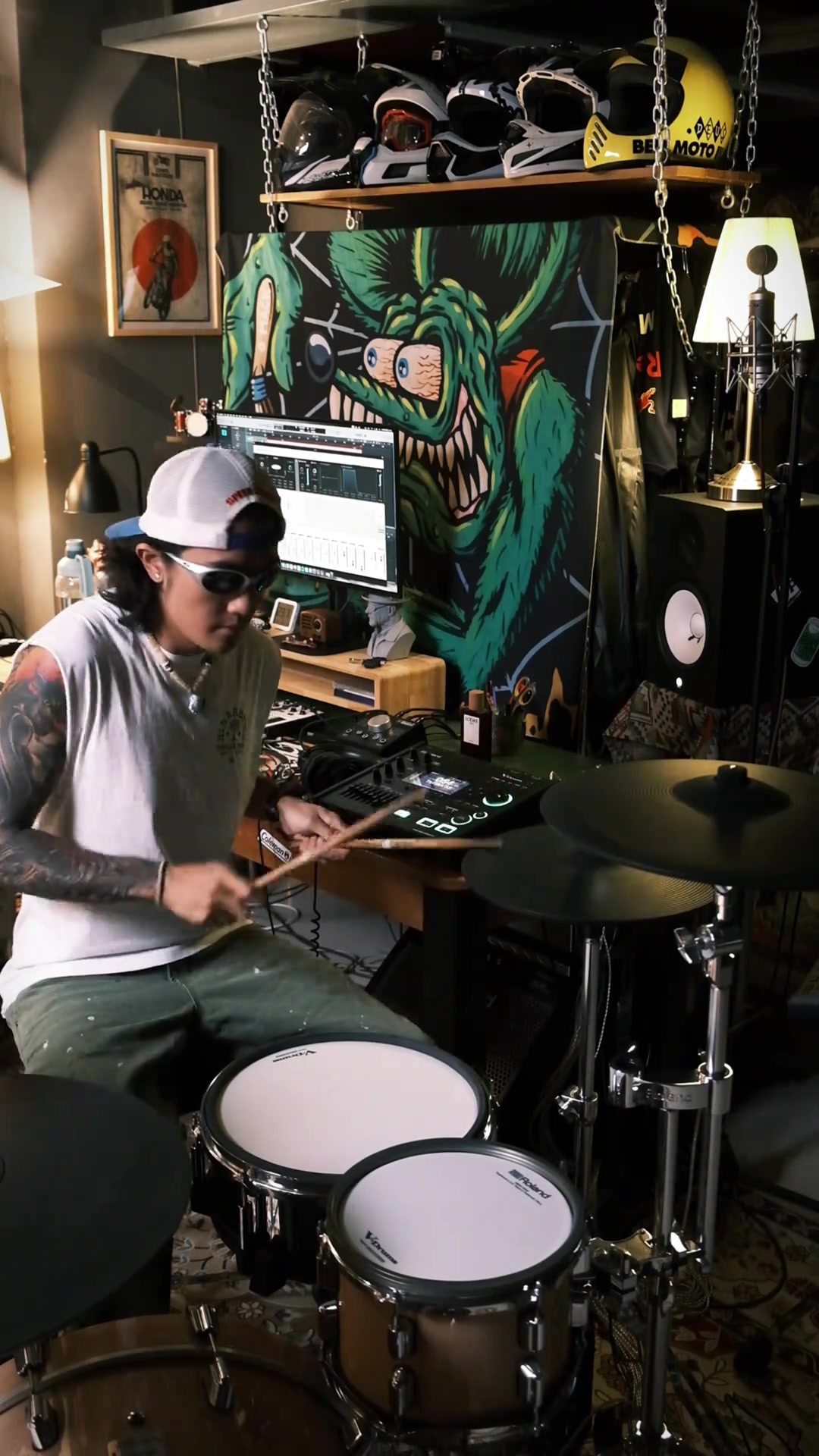 32分音符踩镲trap beat. 架子鼓 混音 roland电鼓 hiphop 王非凡frank