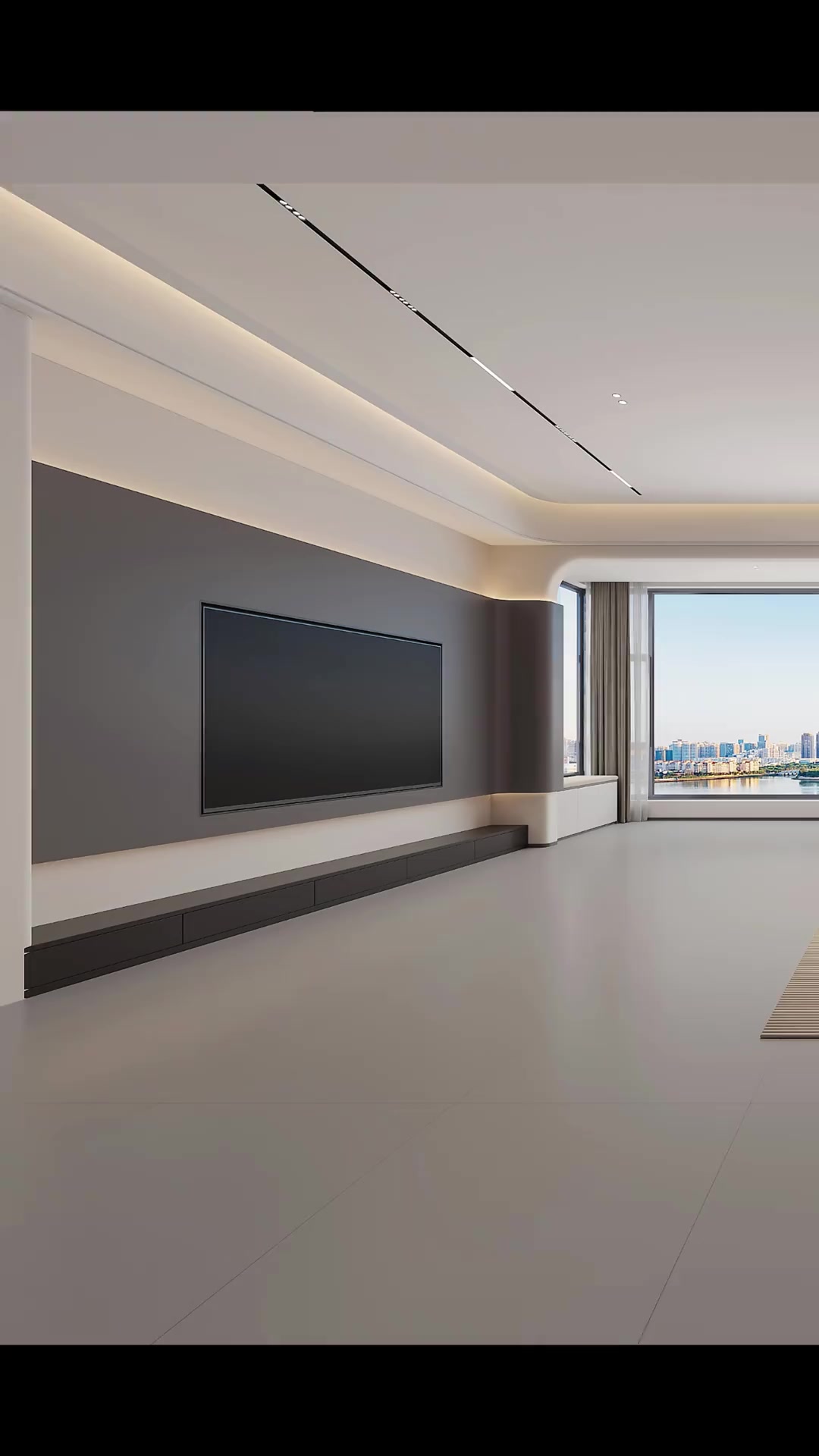 现代简约大平层客厅,演绎极致高级美学!