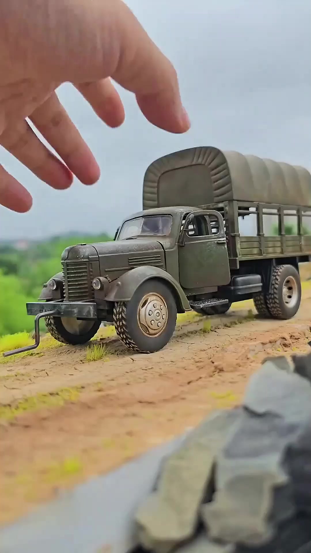 做旧老解放卡车模型