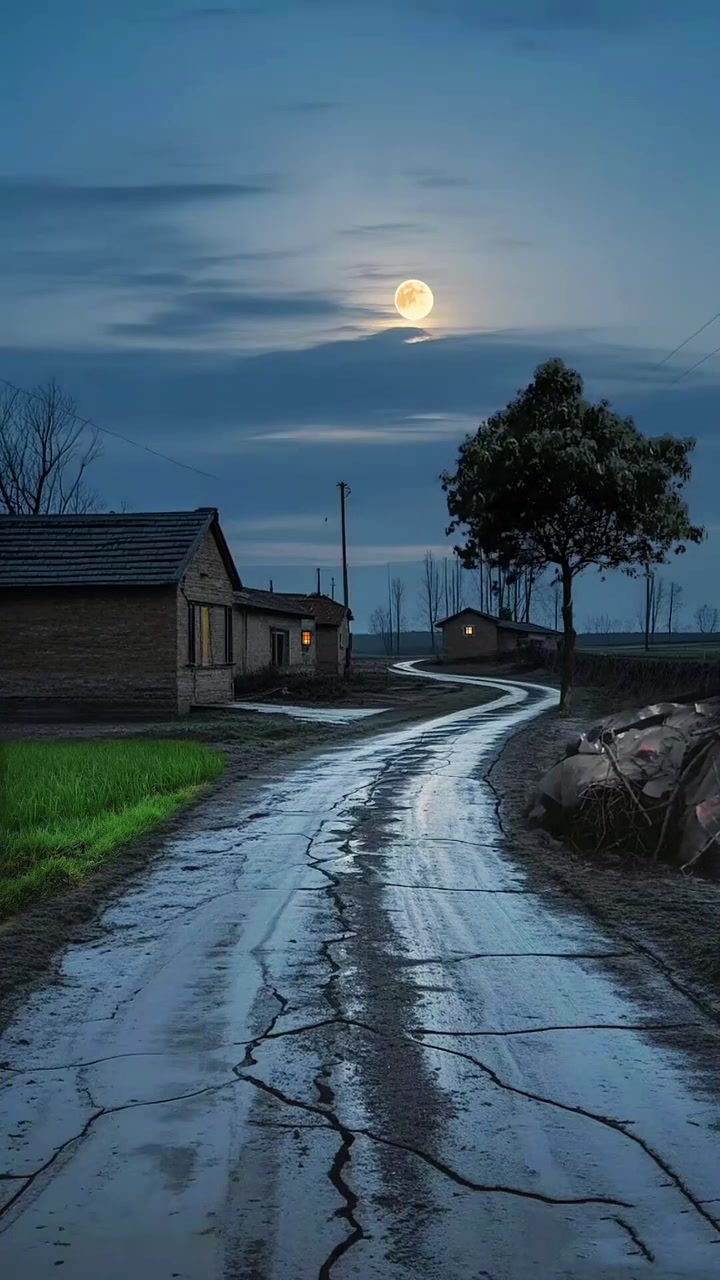 长大了怀念家乡的宁静,村里的风景平淡但耐看,也许老家并不便利,却最