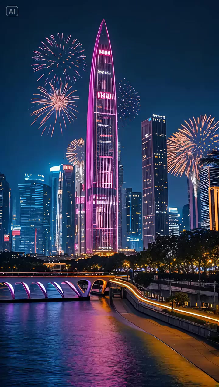 科技与创新的中心,灯光与艺术的殿堂,深圳夜景!