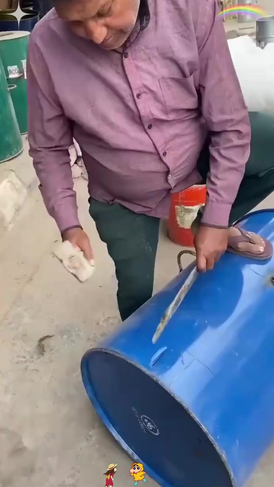 废弃的油桶改造一个烤炉,真的太厉害了