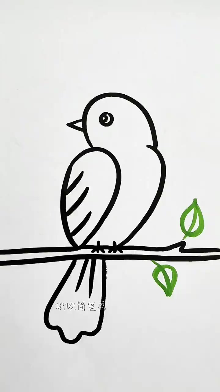 用两个数字2画小鸟