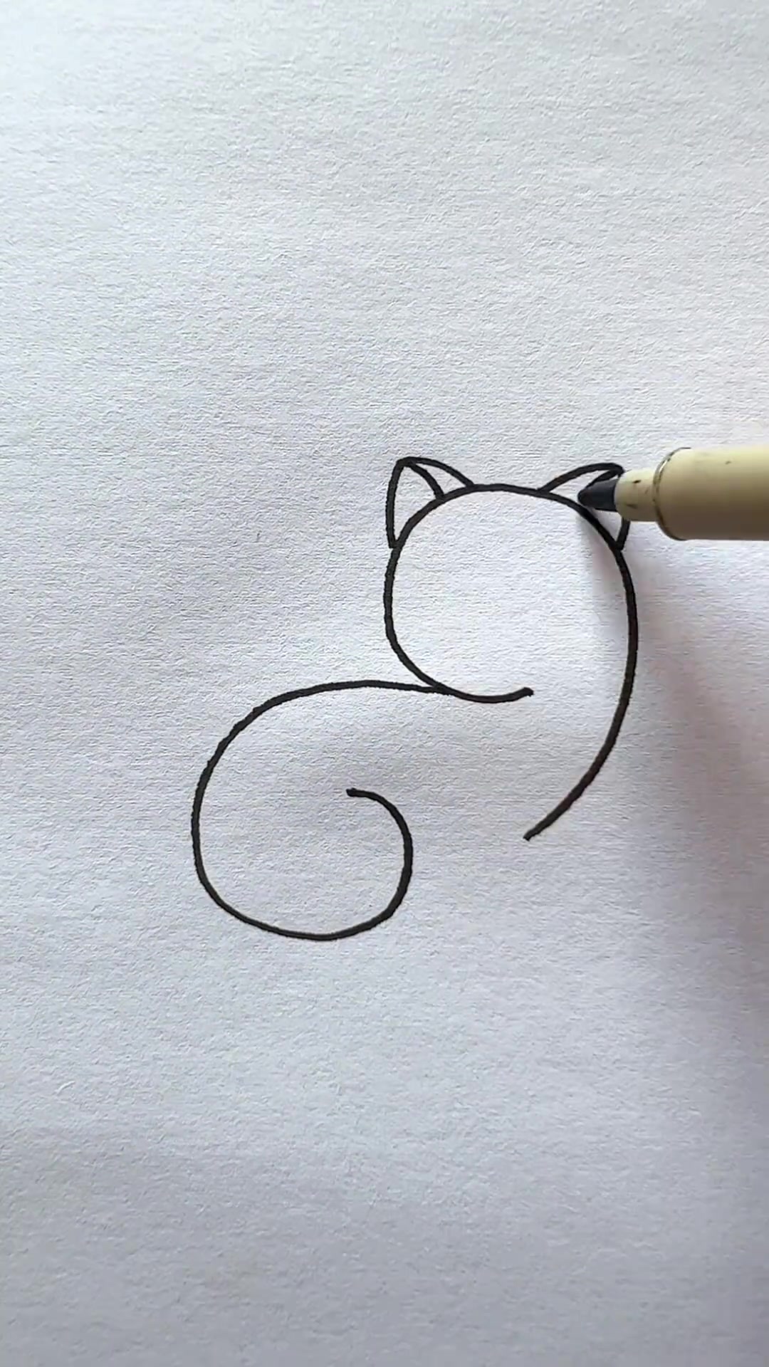 用数字69画小猫咪,超简单.一学就会系列 画画 一起学画画 简笔画